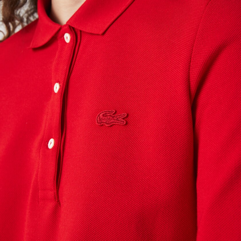 Camisa Polo Lacoste Slim Fit Supple Cotton Mujer Rojos | SX6-29212S4