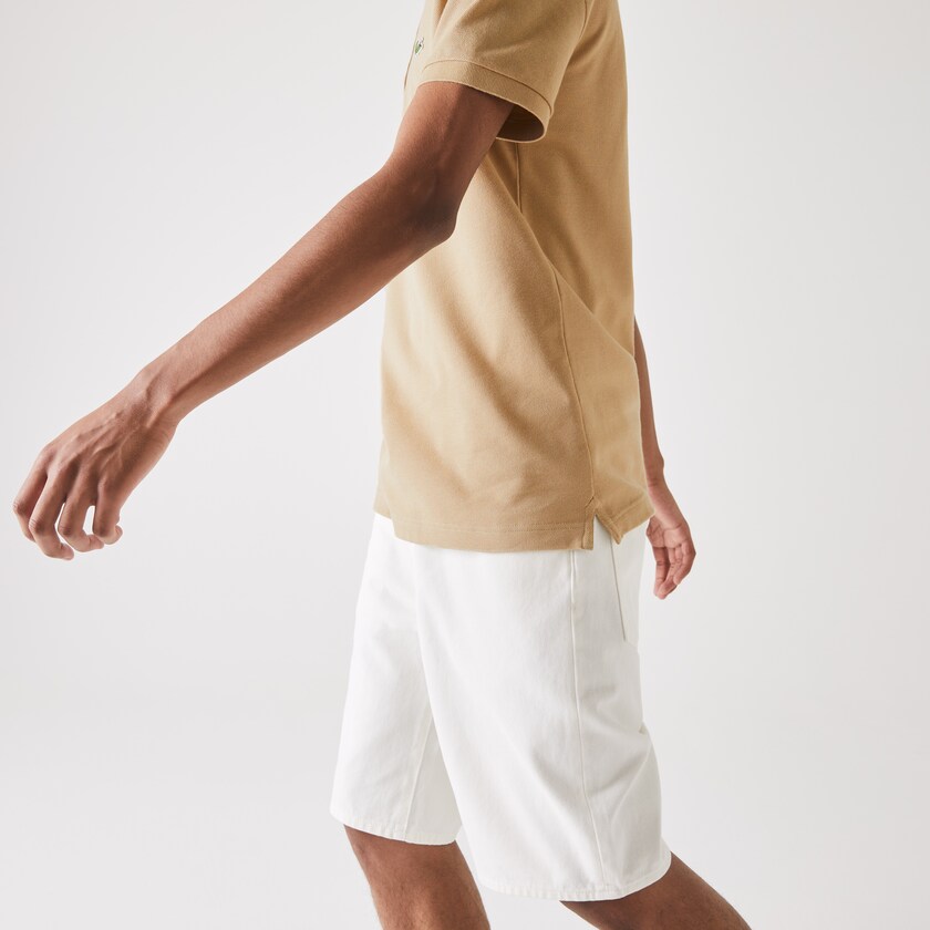 Camisa Polo Lacoste Slim Fit in Petit Piqué Hombre Beige | GE1-07860T9