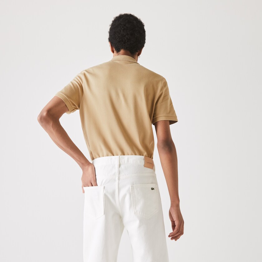 Camisa Polo Lacoste Slim Fit in Petit Piqué Hombre Beige | GE1-07860T9