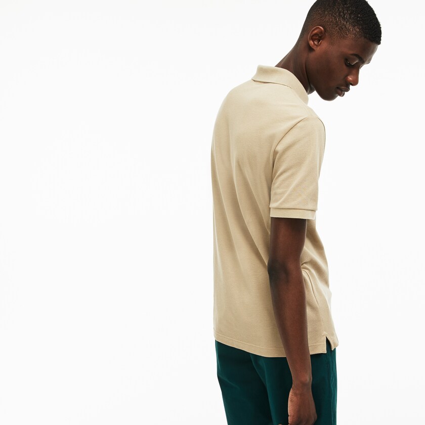Camisa Polo Lacoste Slim Fit in Petit Piqué Hombre Beige | GE1-07860T9