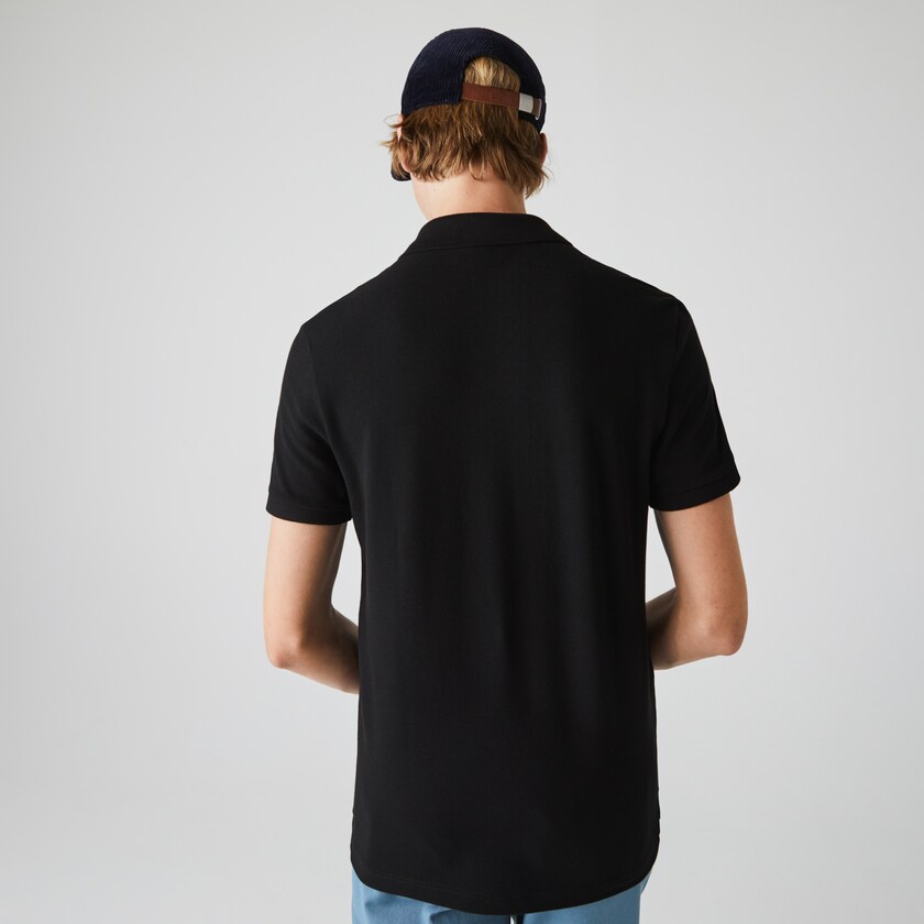 Camisa Polo Lacoste Slim Fit in Petit Piqué Hombre Negros | RM9-30743B3