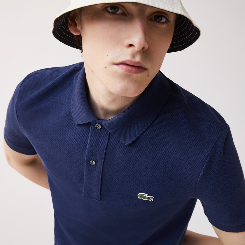 Camisa Polo Lacoste Slim Fit in Petit Piqué Hombre Azules | DN2-34343F4