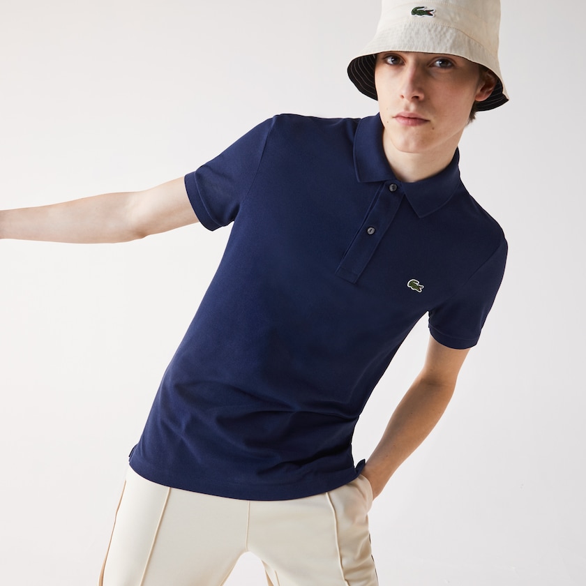 Camisa Polo Lacoste Slim Fit in Petit Piqué Hombre Azules | DN2-34343F4