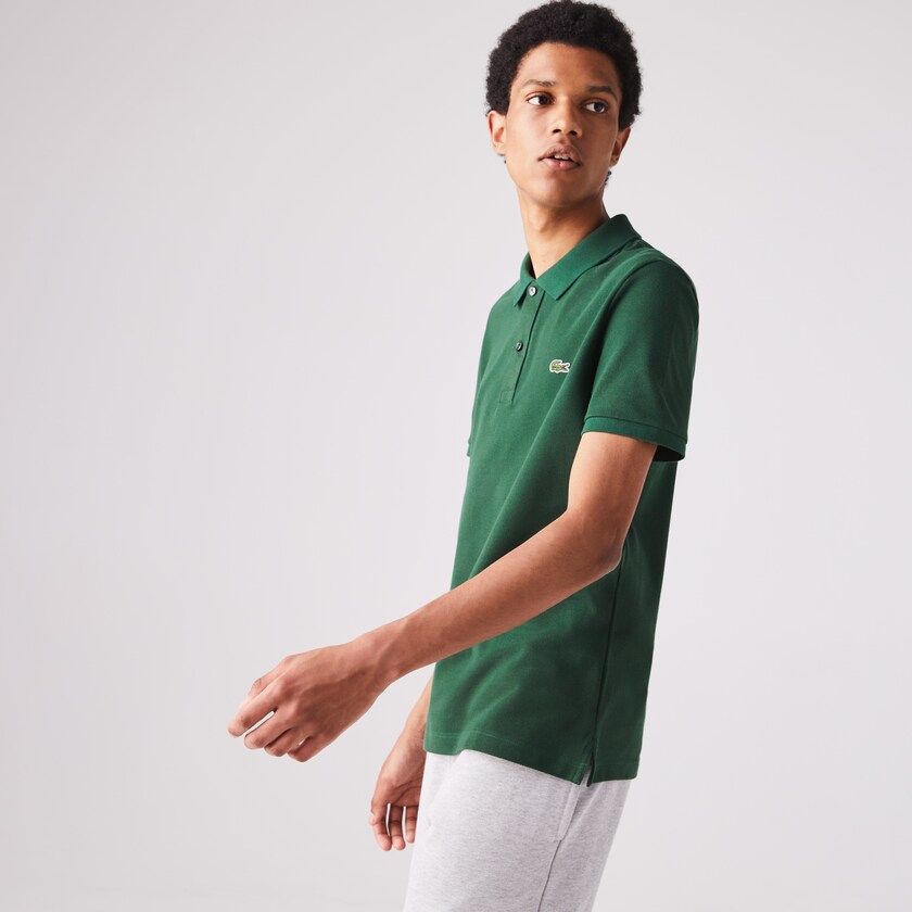Camisa Polo Lacoste Slim Fit in Petit Piqué Hombre Verdes | HE9-51905N0
