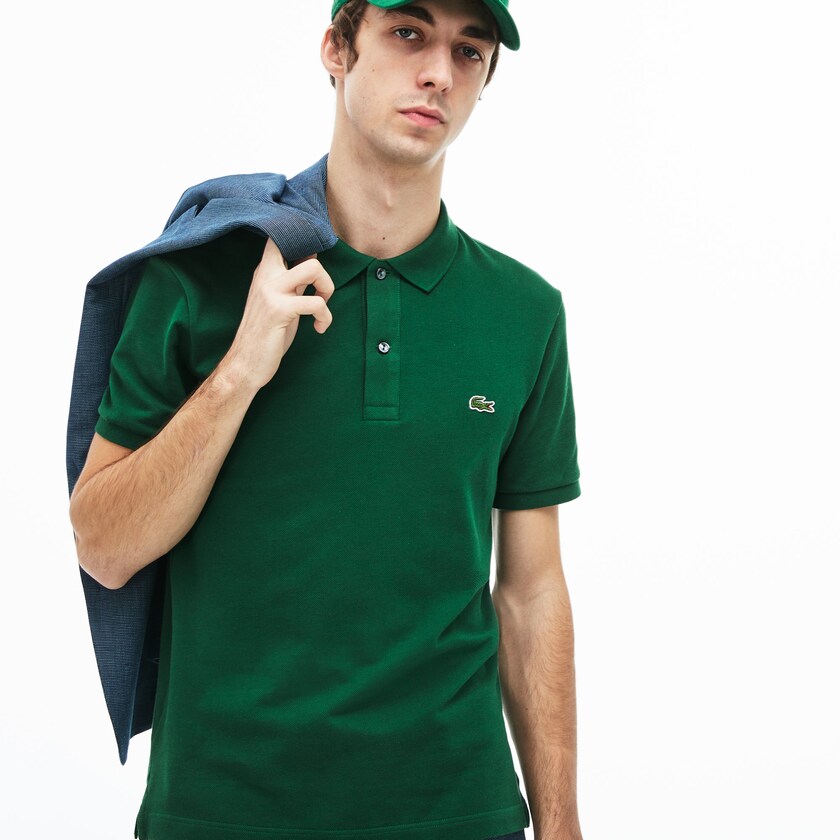 Camisa Polo Lacoste Slim Fit in Petit Piqué Hombre Verdes | HE9-51905N0