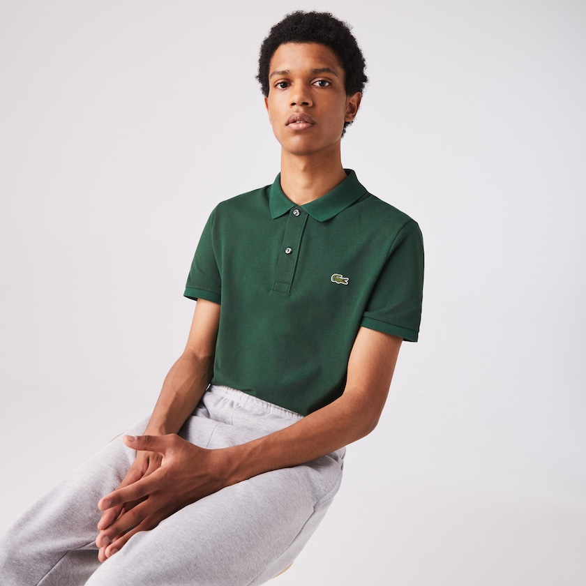 Camisa Polo Lacoste Slim Fit in Petit Piqué Hombre Verdes | HE9-51905N0