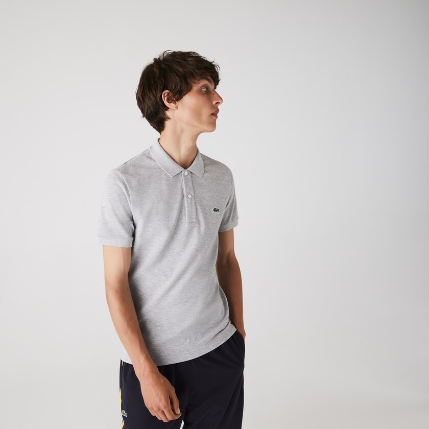 Camisa Polo Lacoste Slim Fit in Petit Piqué Hombre Grises | VX8-65776Z2