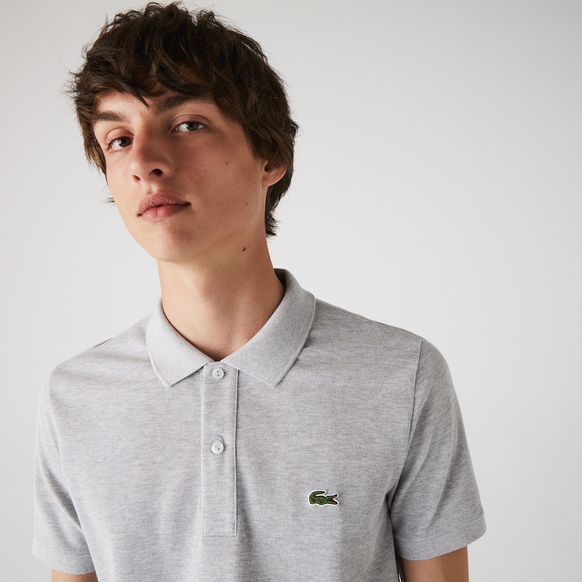 Camisa Polo Lacoste Slim Fit in Petit Piqué Hombre Grises | VX8-65776Z2