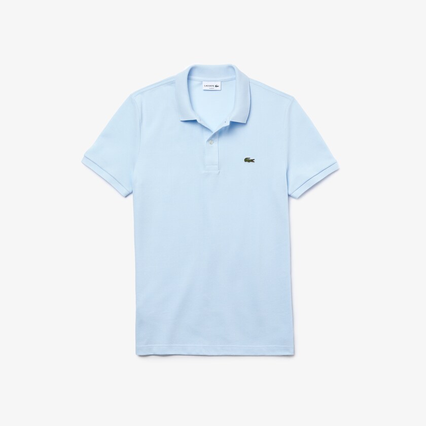 Camisa Polo Lacoste Slim Fit in Petit Piqué Hombre Azules Claro | LB7-58575N0