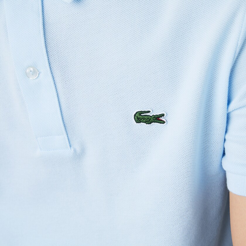Camisa Polo Lacoste Slim Fit in Petit Piqué Hombre Azules Claro | LB7-58575N0