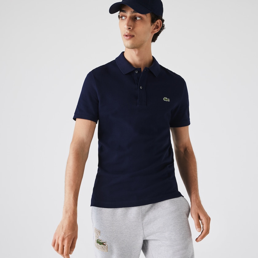 Camisa Polo Lacoste Slim Fit in Petit Piqué Hombre Azul Marino Azules | IR2-28662I6
