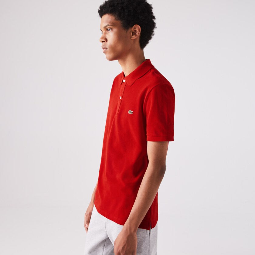 Camisa Polo Lacoste Slim Fit in Petit Piqué Hombre Rojos | TW8-69476H7