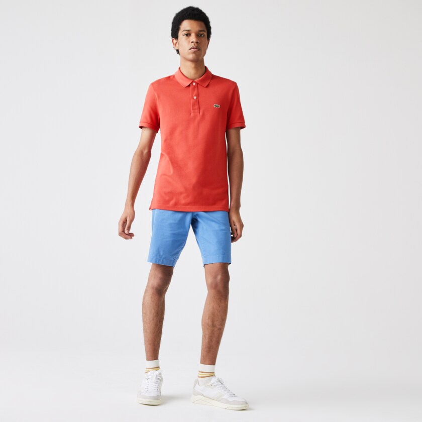 Camisa Polo Lacoste Slim Fit in Petit Piqué Hombre Rojos | UU9-41644X4
