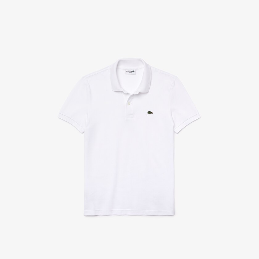 Camisa Polo Lacoste Slim Fit in Petit Piqué Hombre Blancos | DH3-46064M3