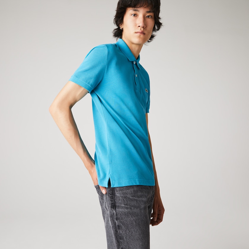 Camisa Polo Lacoste Slim Fit in Petit Piqué Hombre Azules | XR2-84588M4