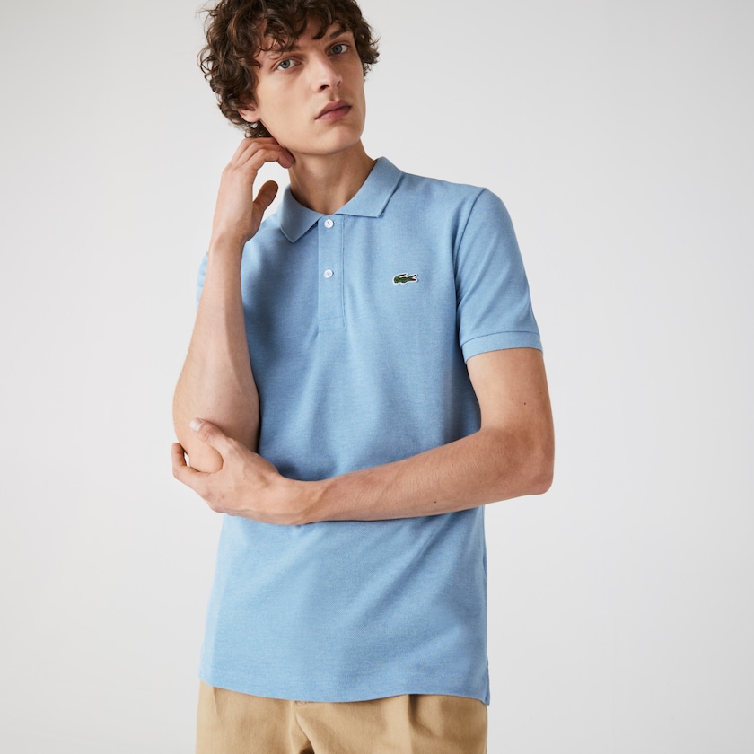 Camisa Polo Lacoste Slim Fit in Petit Piqué Hombre Azules | VC0-05050U6