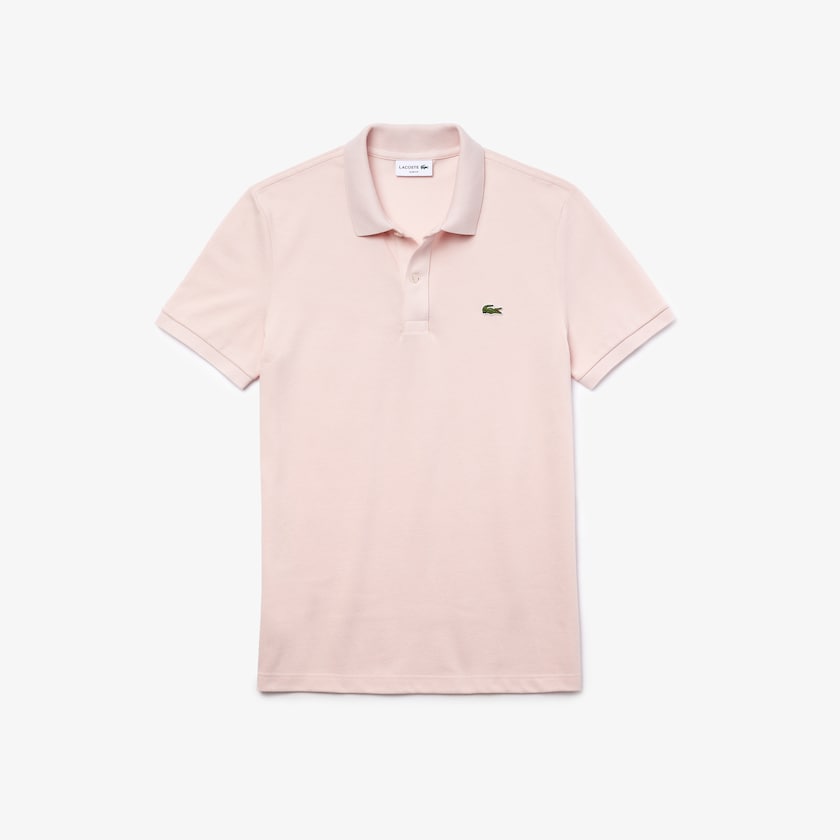Camisa Polo Lacoste Slim Fit in Petit Piqué Hombre Rosas Claro | DY8-28402R6