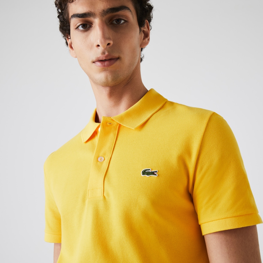Camisa Polo Lacoste Slim Fit in Petit Piqué Hombre Amarillos | XX6-47534Z9