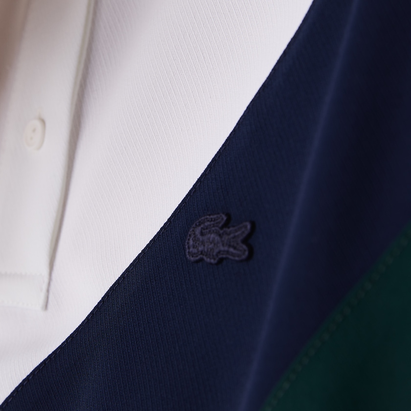 Camisa Polo Lacoste Straight fit Colourblock Flowy And Lightweight Mujer Verdes Azul Marino Azules Blancos | IL2-59335U7