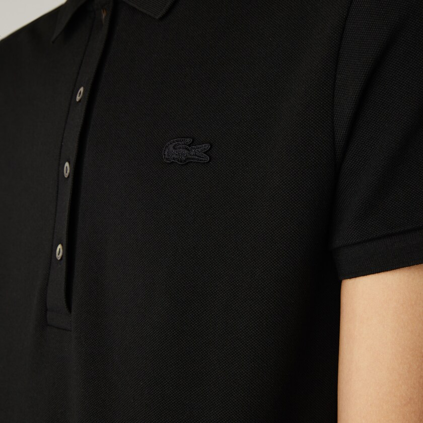 Camisa Polo Lacoste Stretch Cotton Piqué Mujer Negros | IZ5-52195Q6