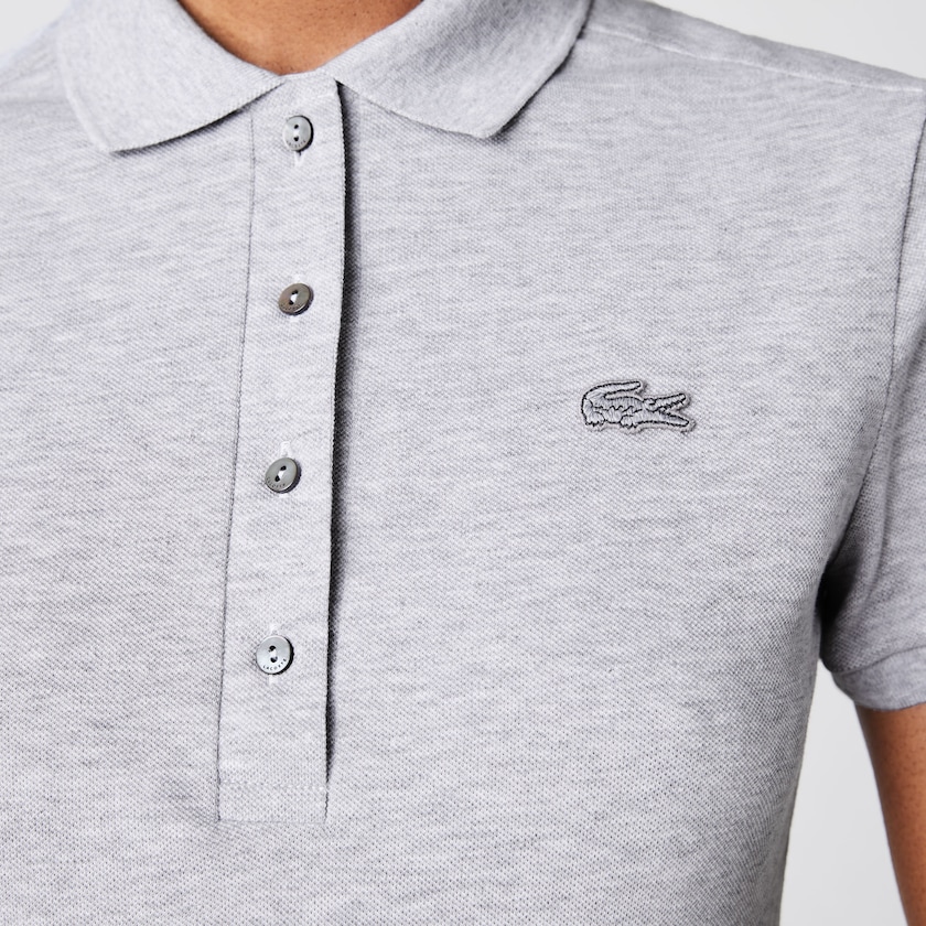 Camisa Polo Lacoste Stretch Cotton Piqué Mujer Grises | UM9-59835I9