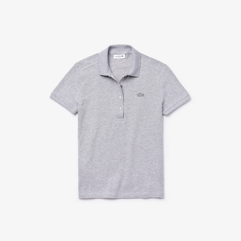 Camisa Polo Lacoste Stretch Cotton Piqué Mujer Grises | UM9-59835I9