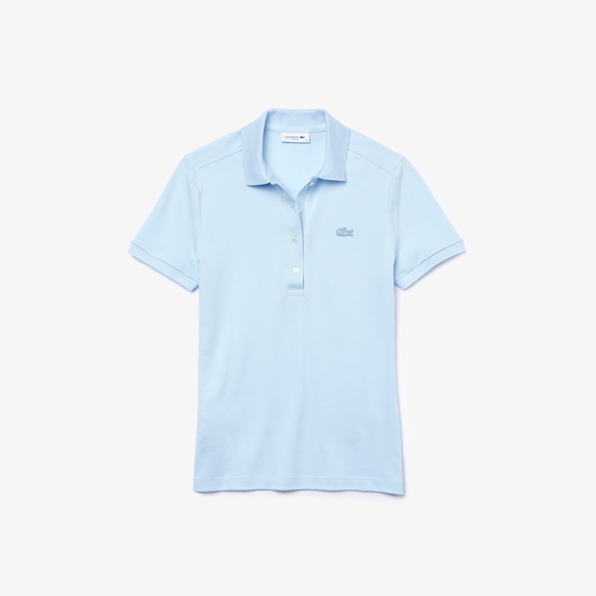 Camisa Polo Lacoste Stretch Cotton Piqué Mujer Azules Claro | PS6-52505W3