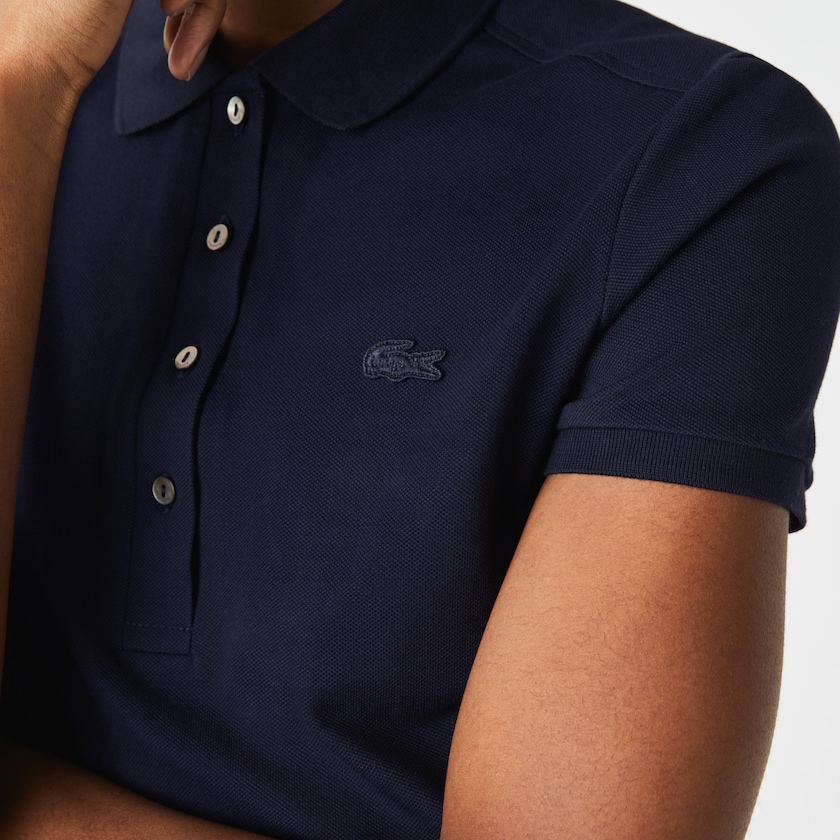 Camisa Polo Lacoste Stretch Cotton Piqué Mujer Azul Marino Azules | GC4-51905A5