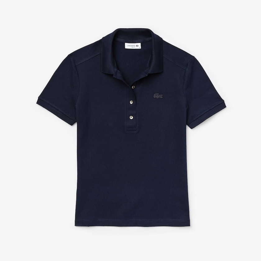 Camisa Polo Lacoste Stretch Cotton Piqué Mujer Azul Marino Azules | GC4-51905A5