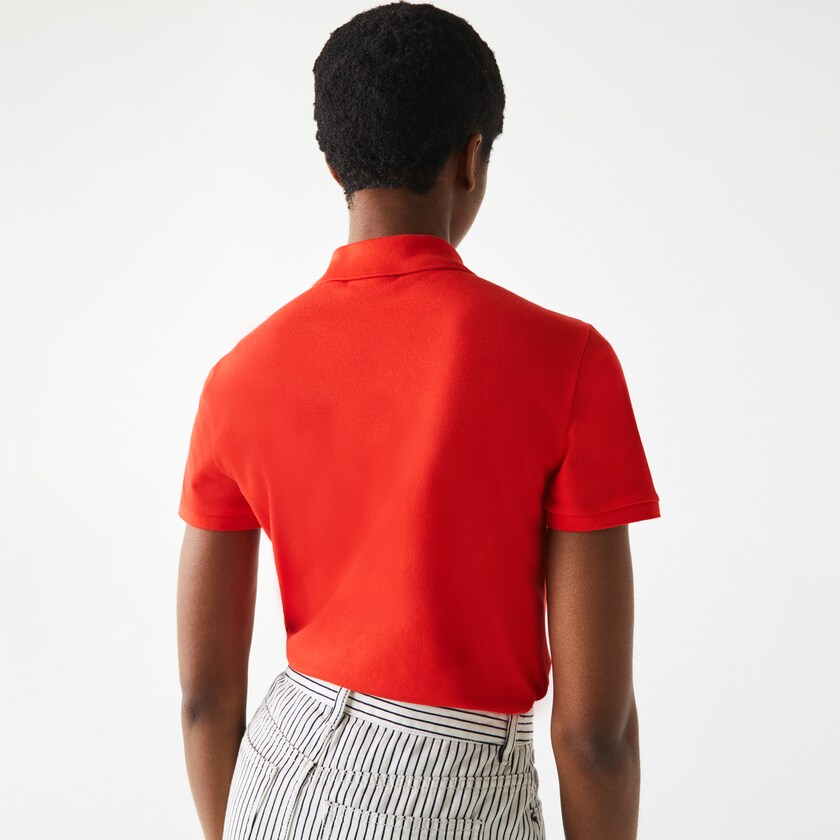 Camisa Polo Lacoste Stretch Cotton Piqué Mujer Rojos | DV7-24052O5