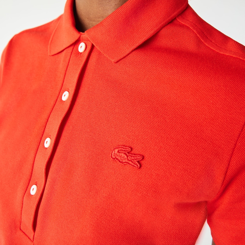 Camisa Polo Lacoste Stretch Cotton Piqué Mujer Rojos | DV7-24052O5
