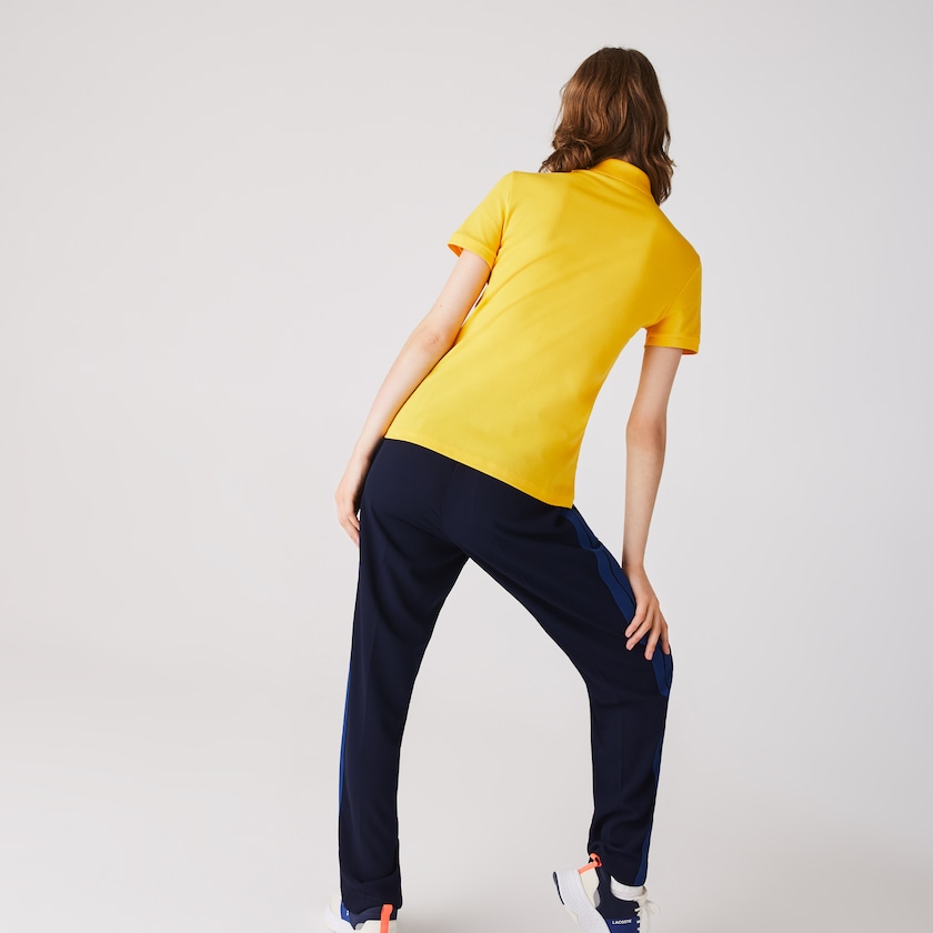 Camisa Polo Lacoste Stretch Cotton Piqué Mujer Amarillos | DA2-82098T1