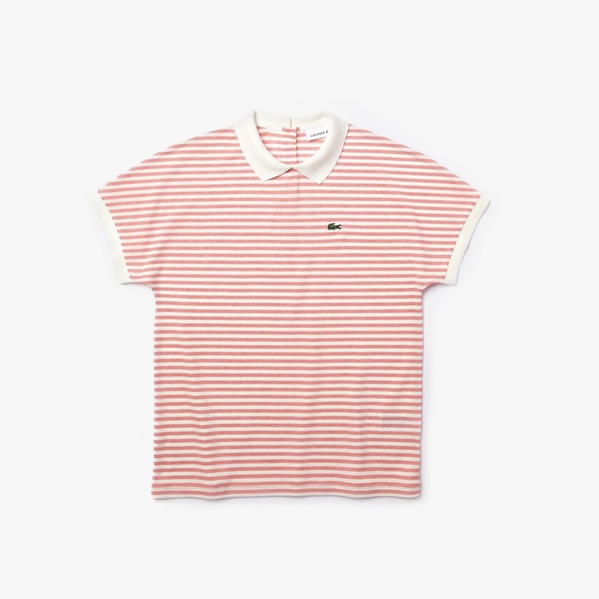 Camisa Polo Lacoste Striped Mujer Rojos Blancos | DL7-11631W0