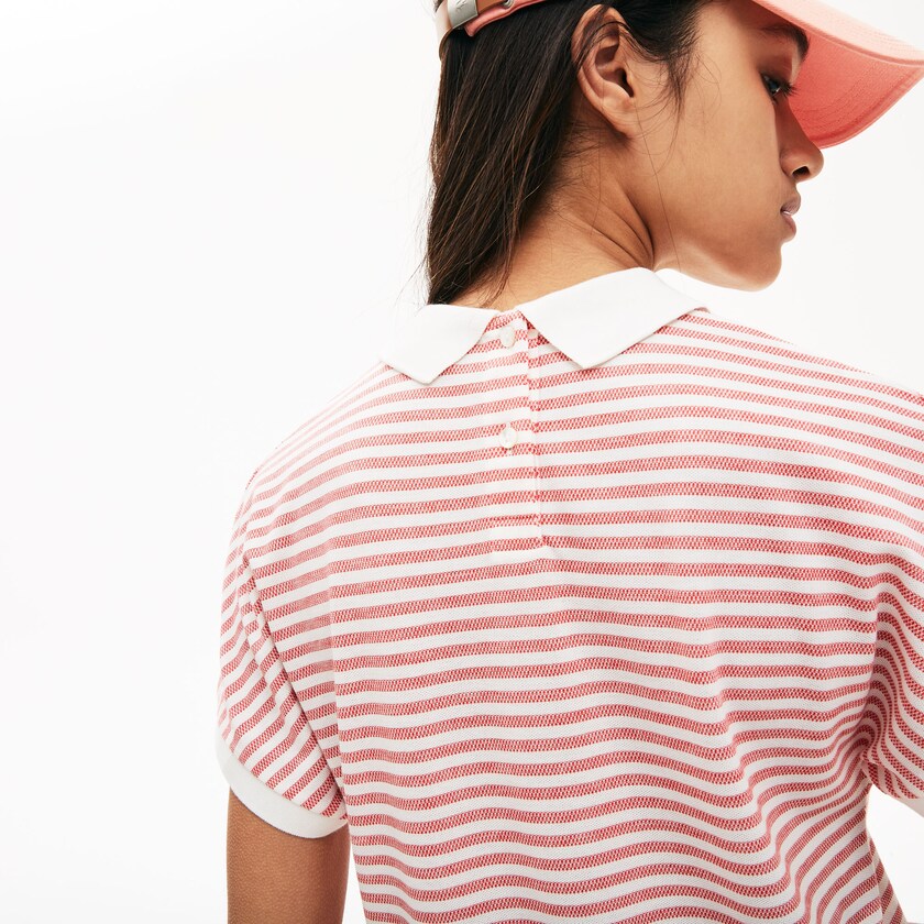 Camisa Polo Lacoste Striped Mujer Rojos Blancos | DL7-11631W0