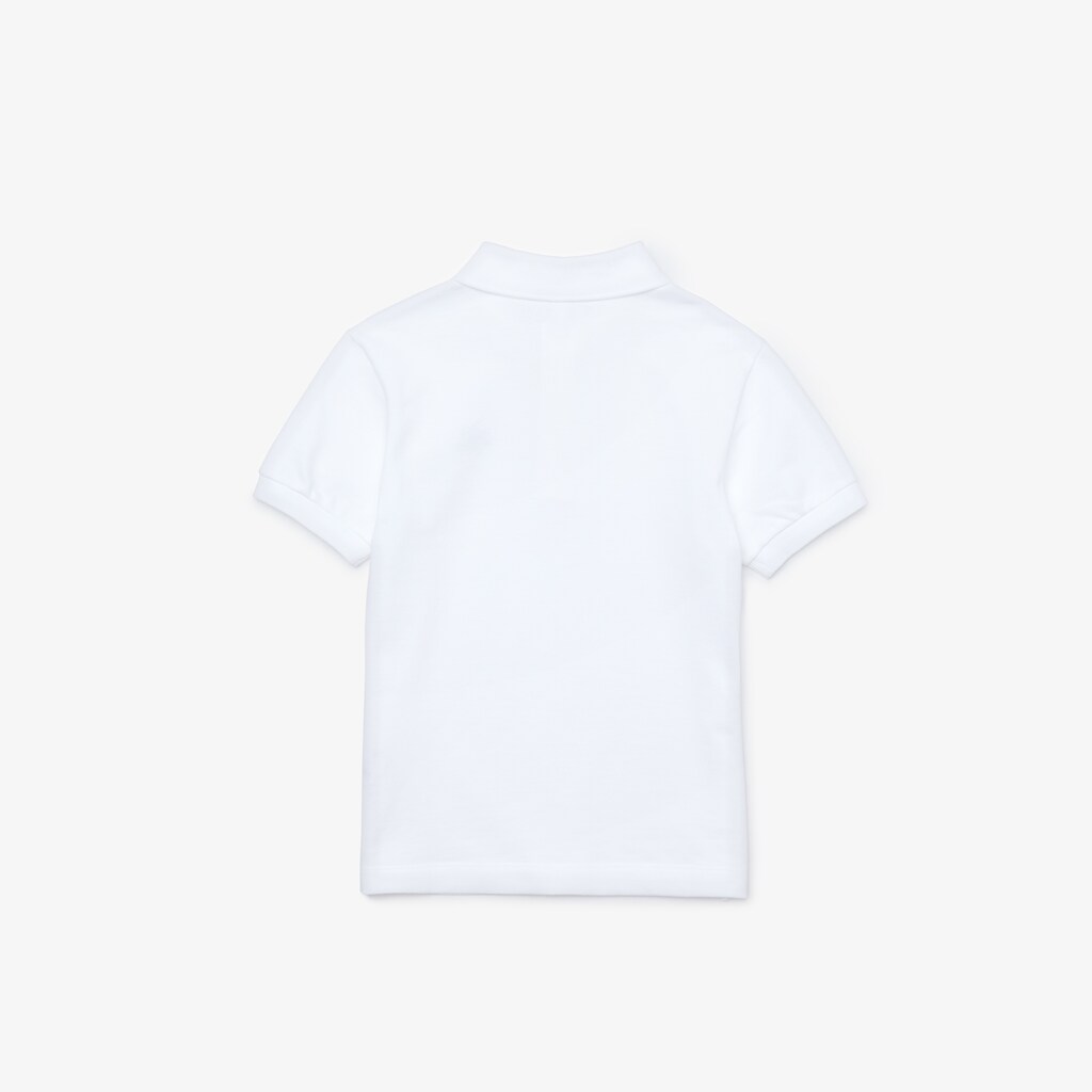 Camisa Polo Lacoste Niños Blancos Stylized Logo Cotton Petit Piqué SU0-41634K2