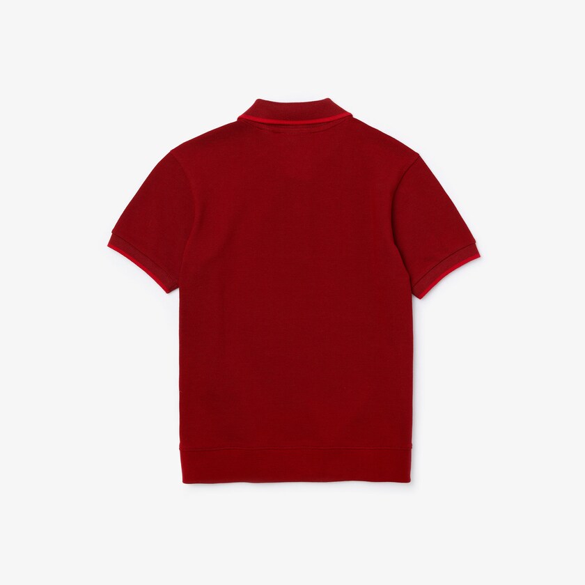 Camisa Polo Lacoste Niños Rojos Rojos Oscuro Two-Tone Cotton Piqué MF8-60266L8