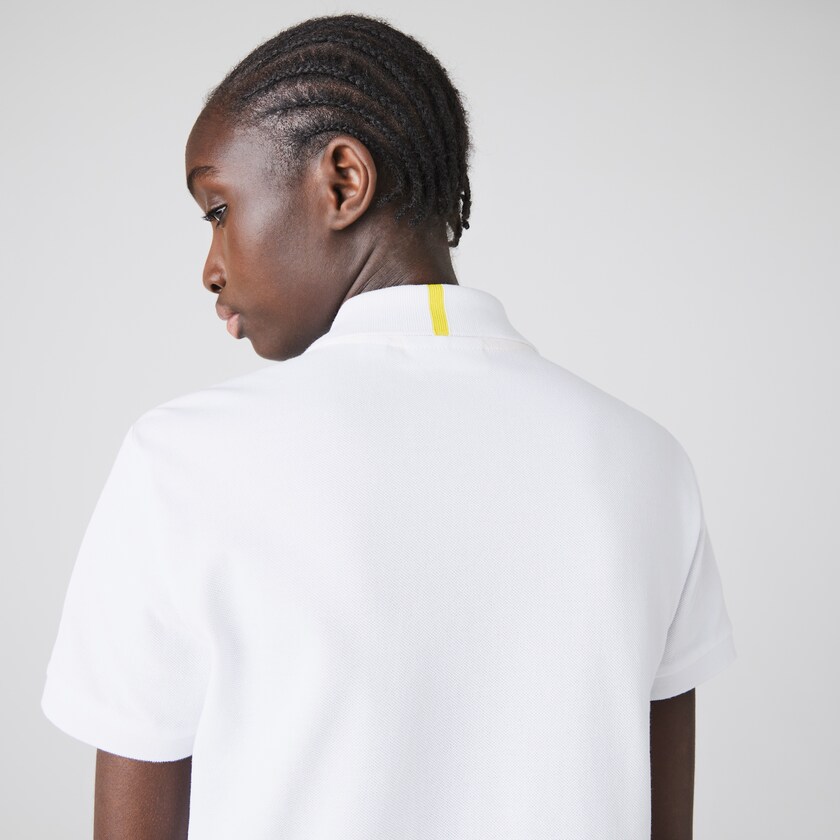 Camisa Polo Lacoste x National Geographic Cotton Piqué Mujer Blancos | QA9-33363C4