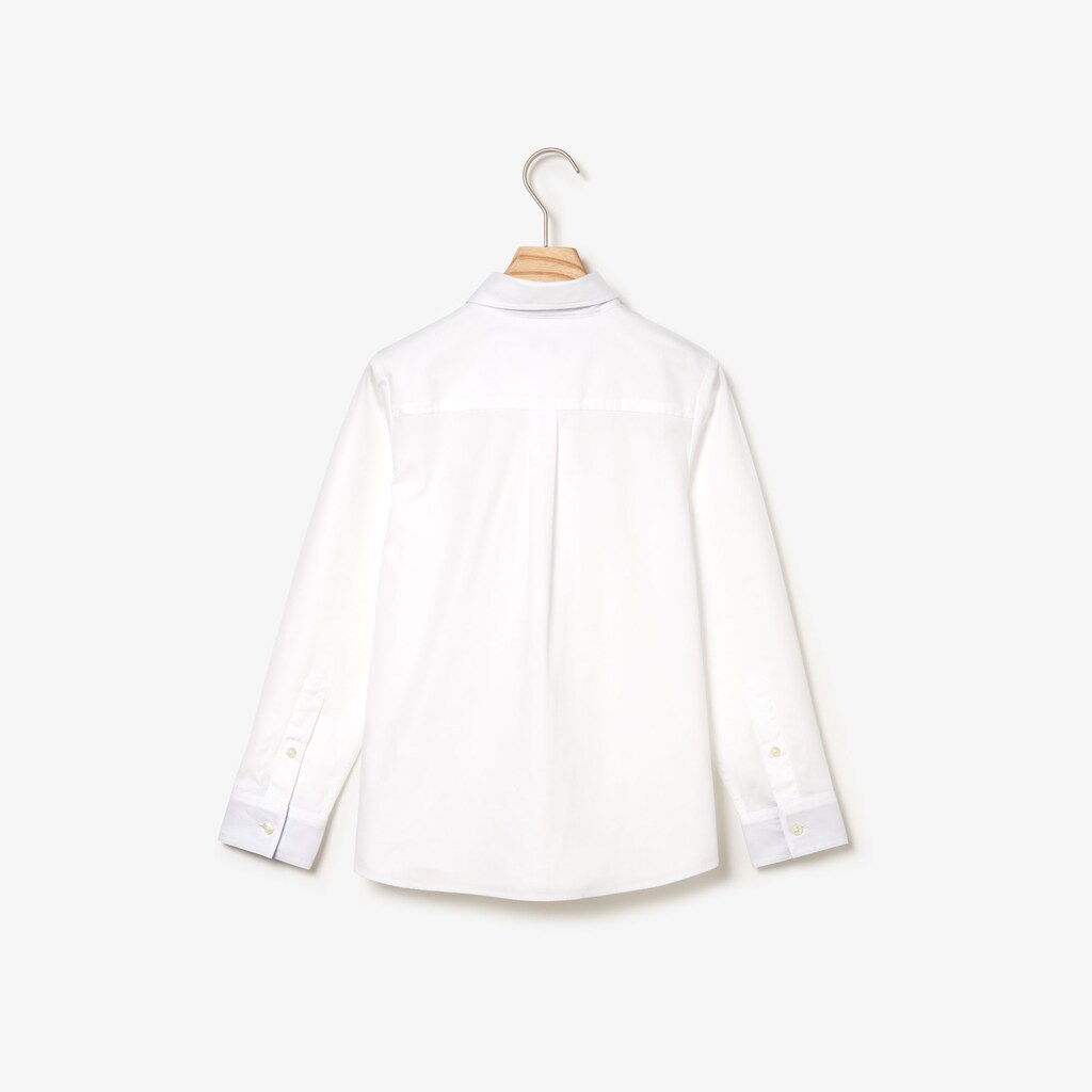 Camisas Lacoste Niños Blancos Button-Down Oxford XW4-80718L2