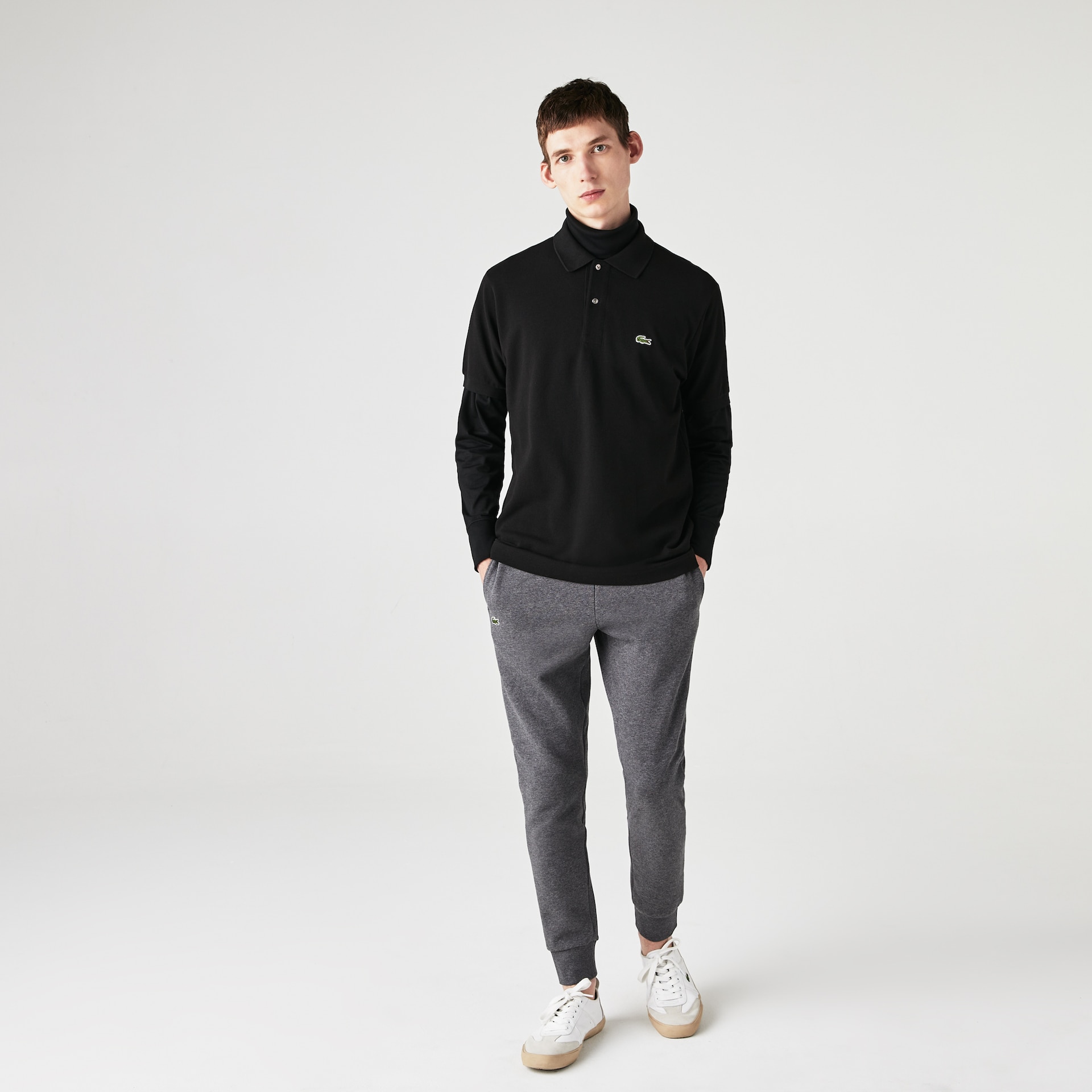 Camisas Lacoste Classic Fit L.12.12 Polo Hombre Negros | GB4-39523R5