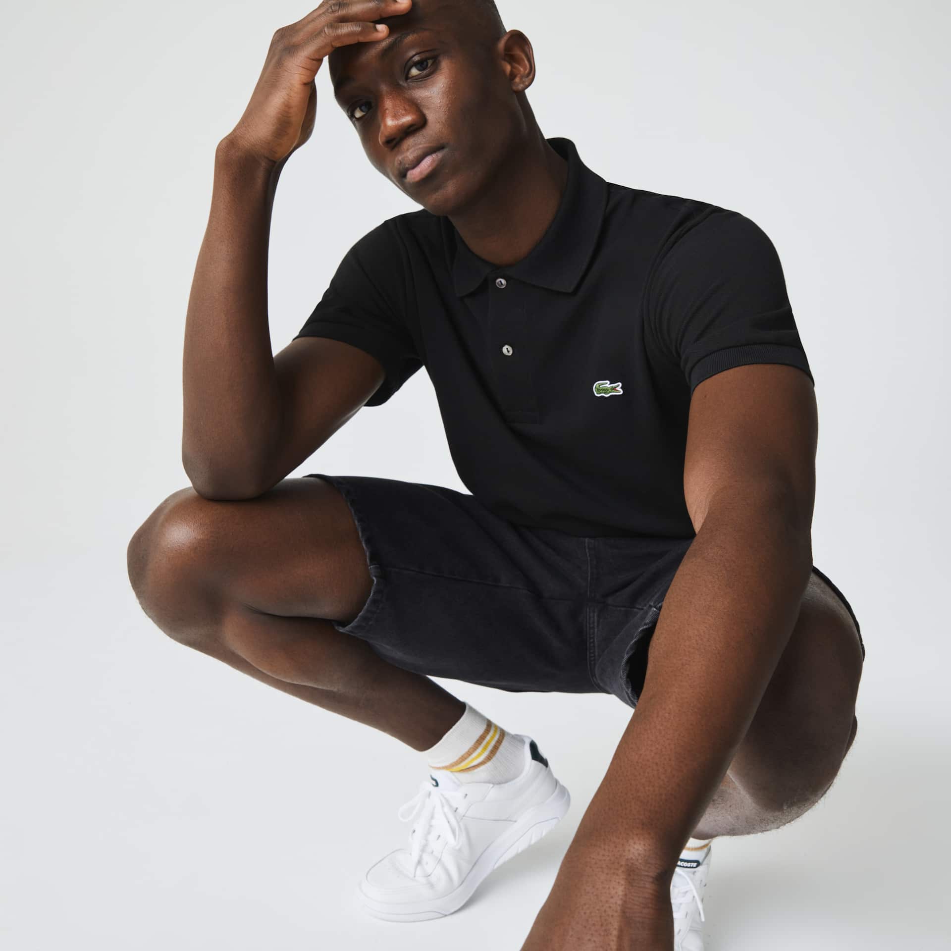 Camisas Lacoste Classic Fit L.12.12 Polo Hombre Negros | GB4-39523R5