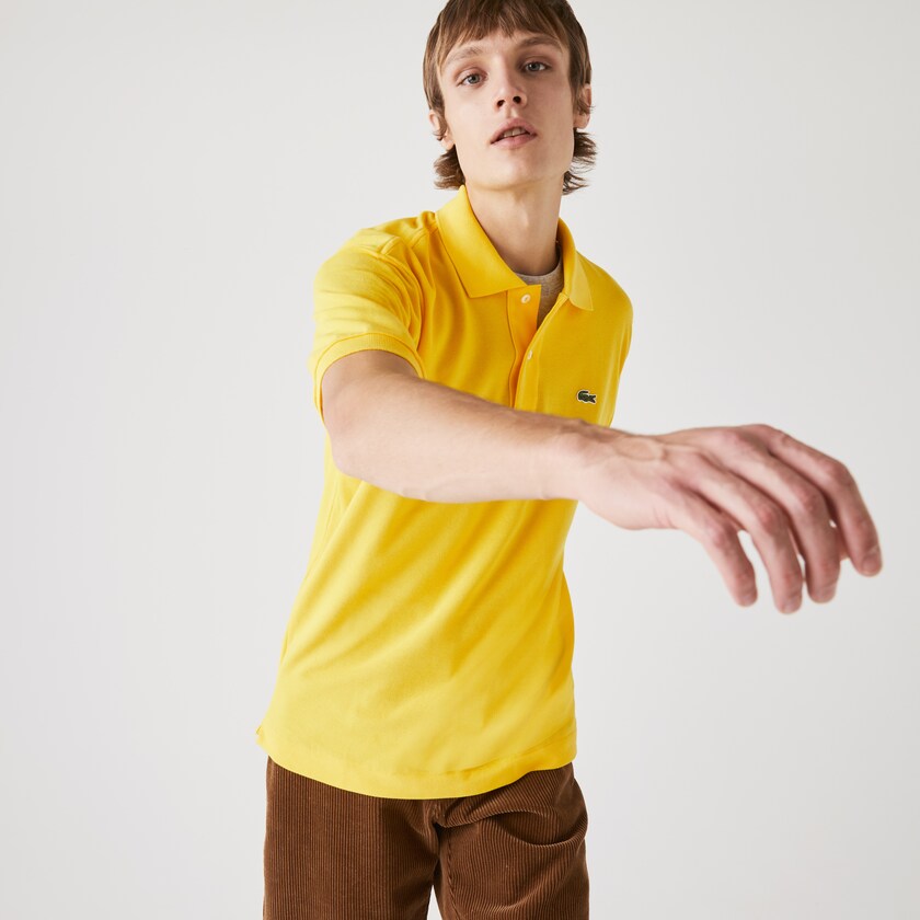 Camisas Lacoste Classic Fit L.12.12 Polo Hombre Amarillos | AA7-81108V9