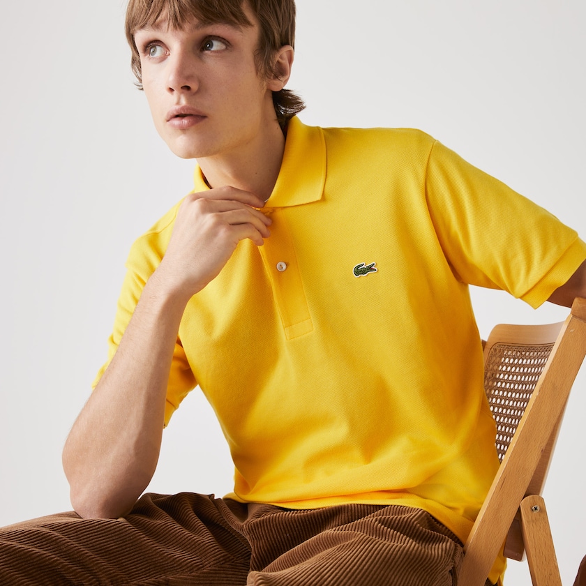 Camisas Lacoste Classic Fit L.12.12 Polo Hombre Amarillos | AA7-81108V9