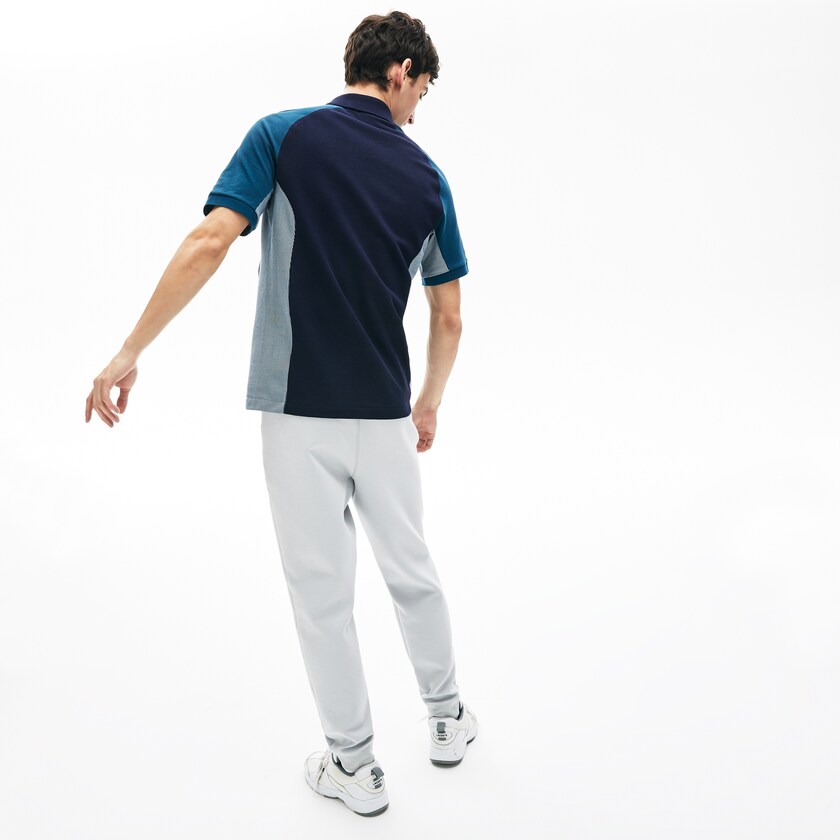 Camisas Lacoste Colorblock Piqué Polo Hombre Azul Marino Azules Grises Azul Marino Azules | NO4-85928E3