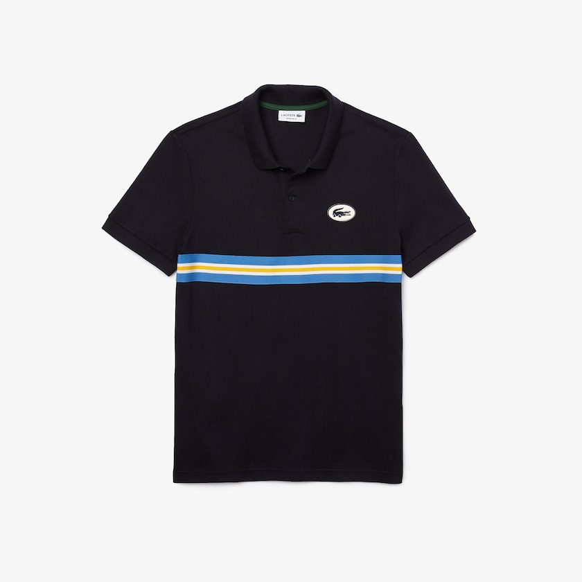 Camisas Lacoste Heritage Regular Fit Badge Cotton Piqué Polo Hombre Azul Marino Azules | LJ3-55605I7