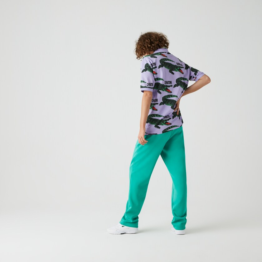 Camisas Lacoste LIVE Chinatown Market Collaboration Loose Fit Polo Hombre Morados Blancos | EP3-25952M8
