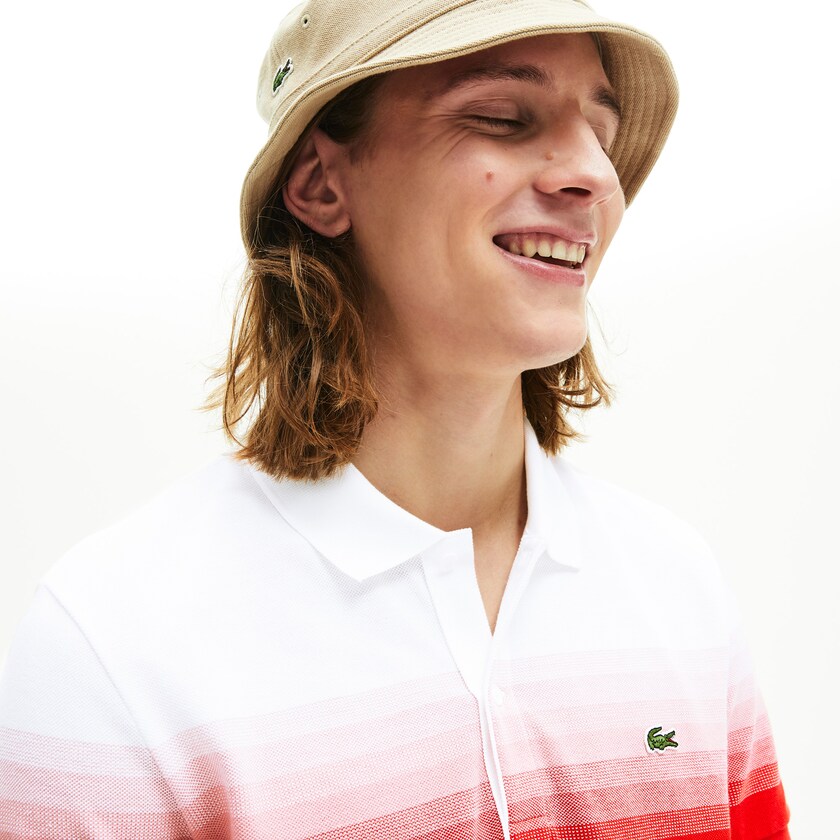 Camisas Lacoste Made in France Cotton Piqué Regular Fit Polo Hombre Blancos Rojos | OI2-98369X8