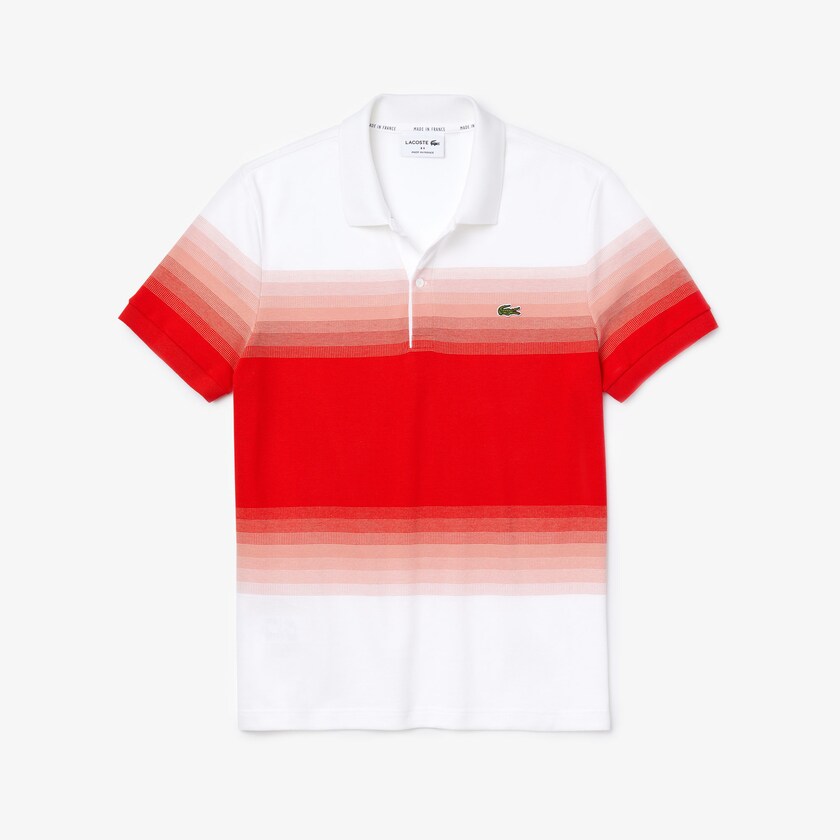 Camisas Lacoste Made in France Cotton Piqué Regular Fit Polo Hombre Blancos Rojos | OI2-98369X8