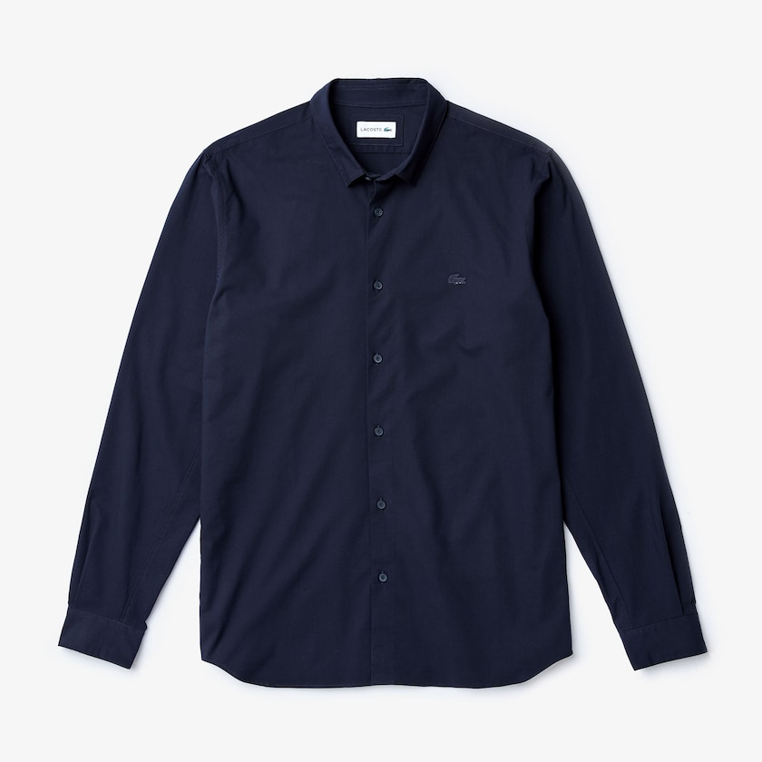 Camisas Lacoste Hombre Azul Marino Azules Motion Breathable Stretch Cotton CW8-34403E2
