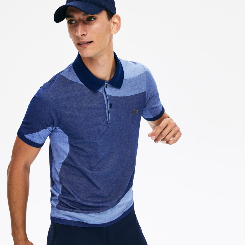 Camisas Lacoste Motion Ergonomic Polo Hombre Azul Marino Azules Morados | DC3-05620B0