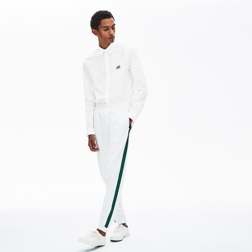 Camisas Lacoste Hombre Blancos Regular Fit Badge Logo OW1-85368X5
